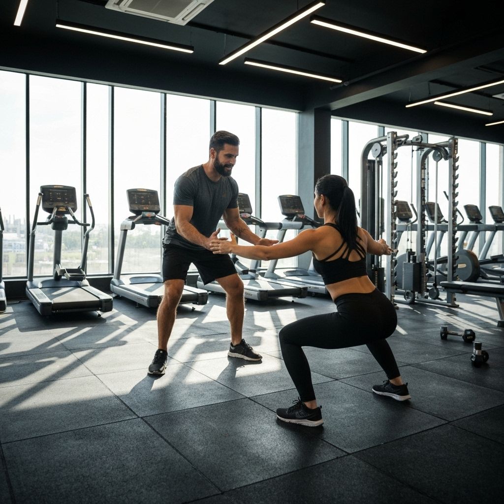 Personal trainer coaching